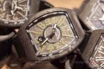 Copy Franck Muller Vanguard Automatic Watches Carbon Fibre Yellow Marker